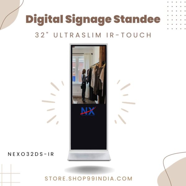 32” IR Ultraslim Digital Display Touch Standee - NEXO32DS-IR - NexoSign - Nexoter