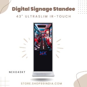 43” IR Ultraslim Digital Display Touch Standee - NEXO43KT -NexoSign - Nexoter